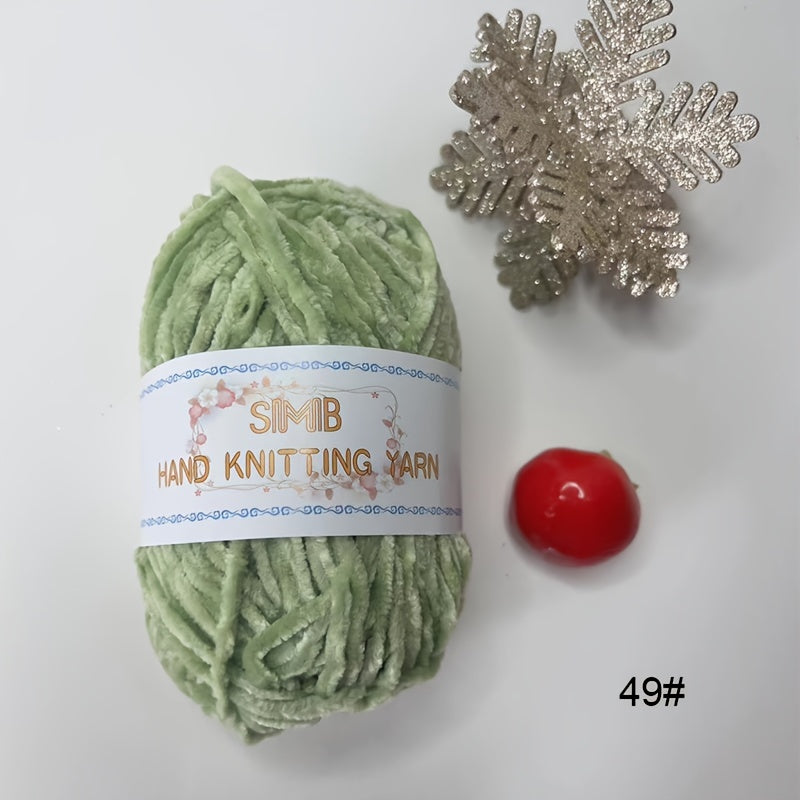 3pcs Velvet Chenille Yarn for DIY Knitting & Crocheting Sweater