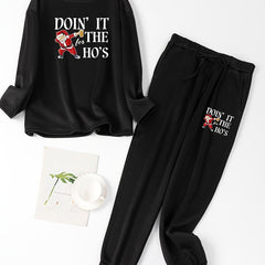 Santa Claus Lounge Set Long Sleeve Tee & Joggers Pajamas