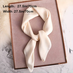 Solid 50s Neck Scarf Retro Silk Necktie Long Skinny Scarf For Purse