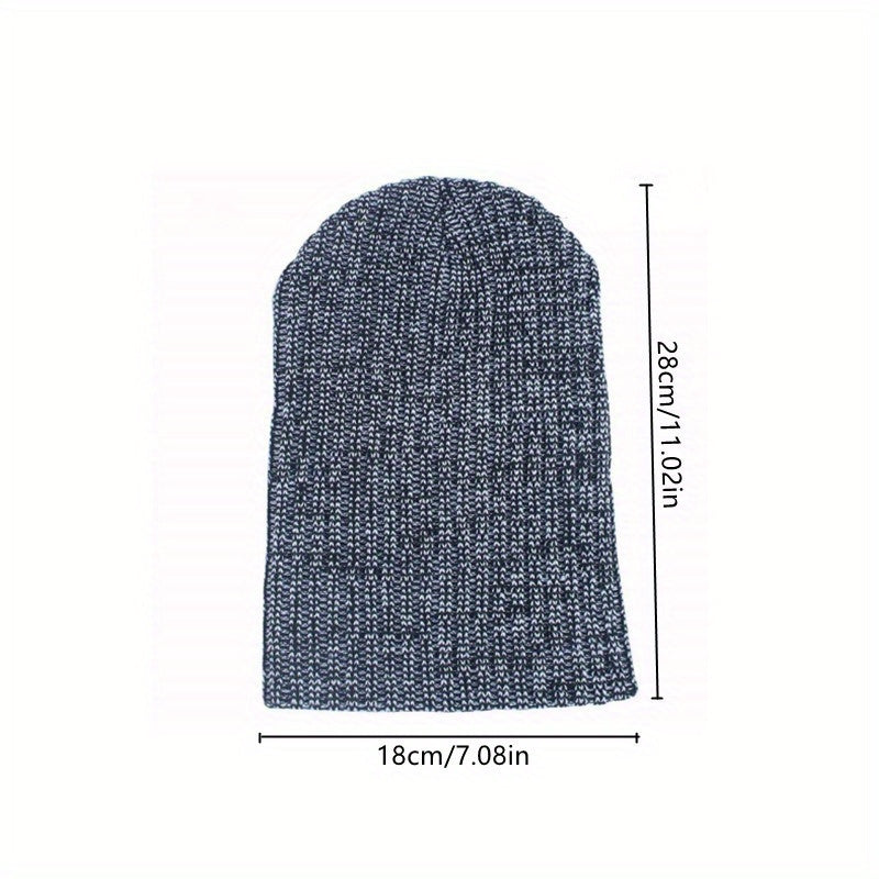 Acrylic Knitted Bonnet Winter Warm Hip Hop Hats Beanies For Unisex