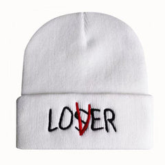 Men's Winter Knitted Embroidered Beanie Hat for Thermal Warmth