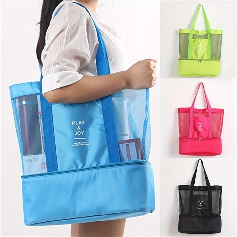 Mesh Beach Bag Large Outdoor Picnic Storage Bag