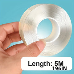 6pcs Double Sided Tape Strips - Strong Sticky Washable Reusable