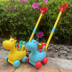 Yellow Kids' Push Toy Car with Rotating Gears - Perfect Gift for Kids