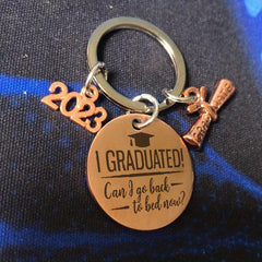 Graduation Gift Stainless Steel Keychain For Graduates