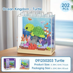 Ocean Animal Building Blocks Toy Set with Dust Cover