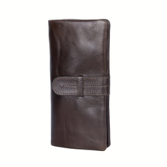 Vintage Style Leather Wallet Bi Fold with Coin Pocket Magnetic Closure