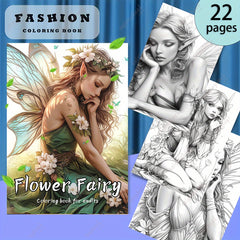 TGX Upgraded Deluxe Flower Fairy Drawing Book 22 Pages Thickened Paper