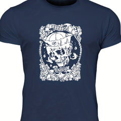 Men's Skull Sketch T Shirt for Outdoor Adventures