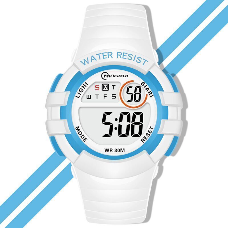 Kids Casual Waterproof Electronic Watch Soft Strap Wrist Watch