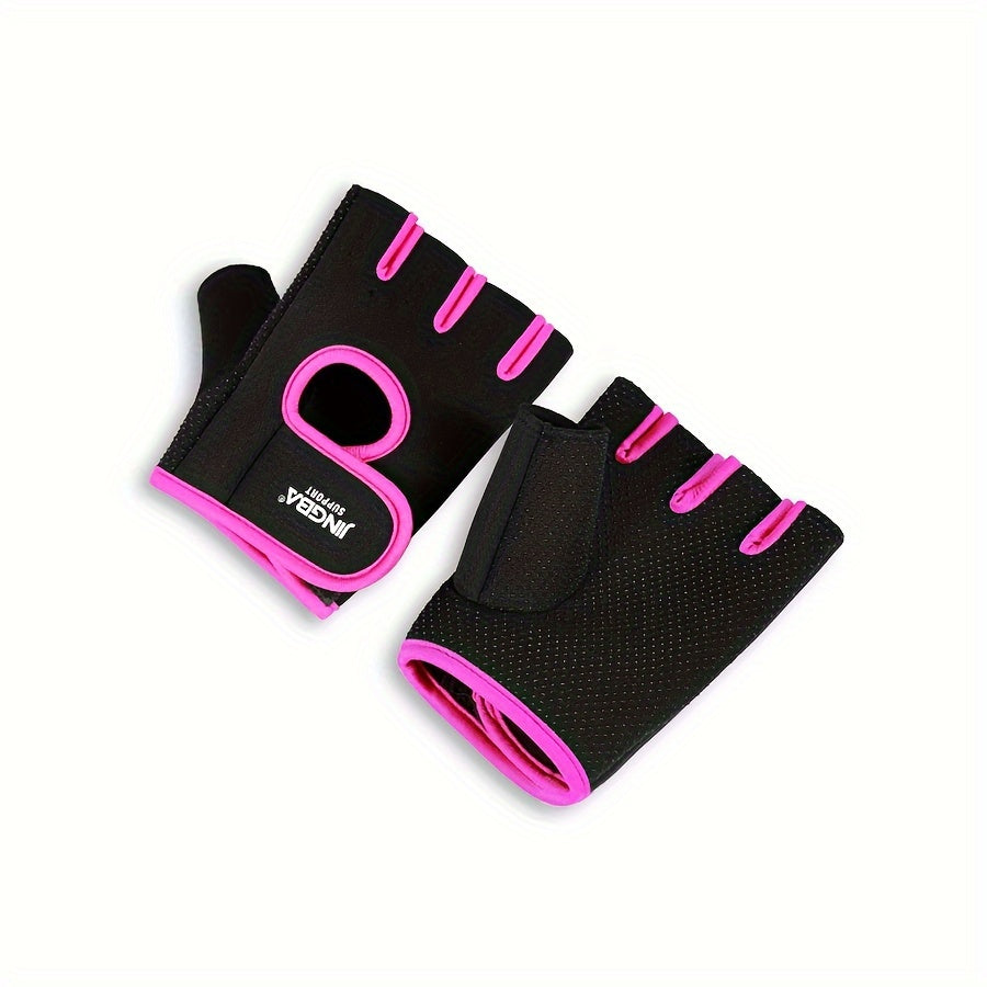 Adjustable Unisex Non Slip Sports Gloves for Weightlifting and Cycling