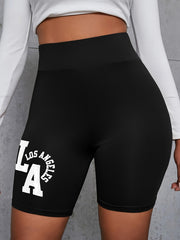 Stretchy High Waist Yoga Shorts Women's Clothing