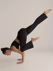 Bootcut Yoga Pants With Pockets For Women Running Workout Flare Leggings