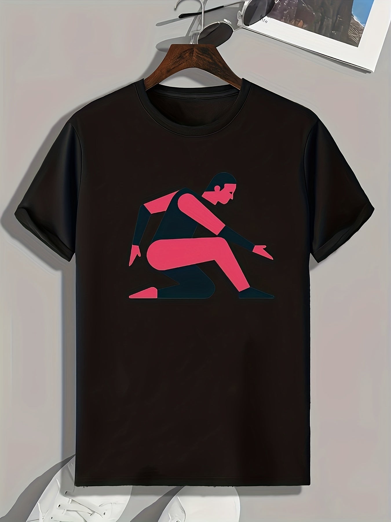 Sportsman Pattern Print Men's Sports T-shirt - Summer Outdoor Clothing
