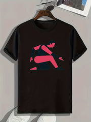 Sportsman Pattern Print Men's Sports T-shirt - Summer Outdoor Clothing