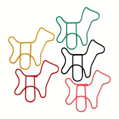 24pcs Animal Series Paper Clips Colorful Puppy Bookmark Clip