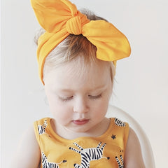 Cartoon Bow Soft Nylon Headband for Baby Girls