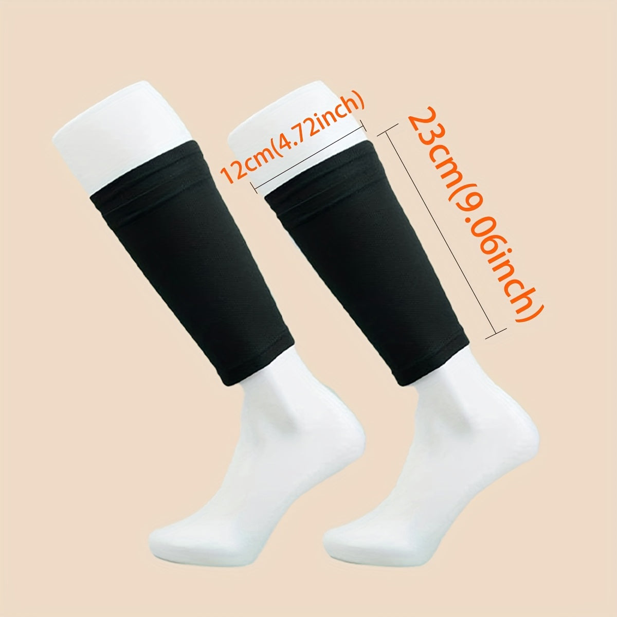 Football Socks & Calf Sleeves Set Non-slip Grip Soccer Socks