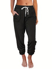 Casual Drawstring Waist Jogger Pants for Women