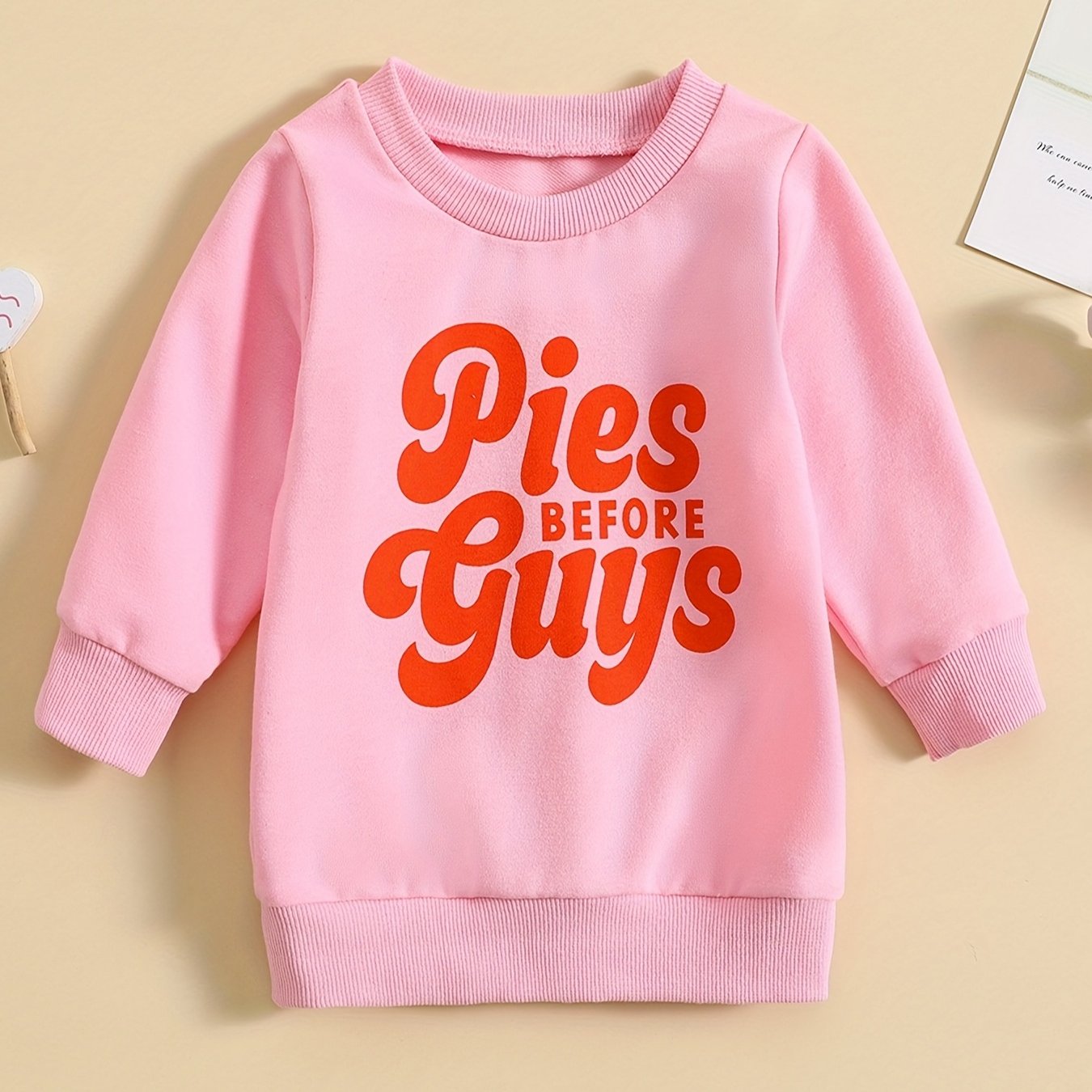 Girls Letter Print Long Sleeve Sweatshirt