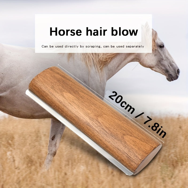 Wood Sawtooth Horse Sweat Scraper Cleaning Tool