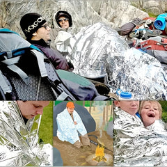 5pcs Emergency Blanket Mylar Waterproof Portable First Aid Blan