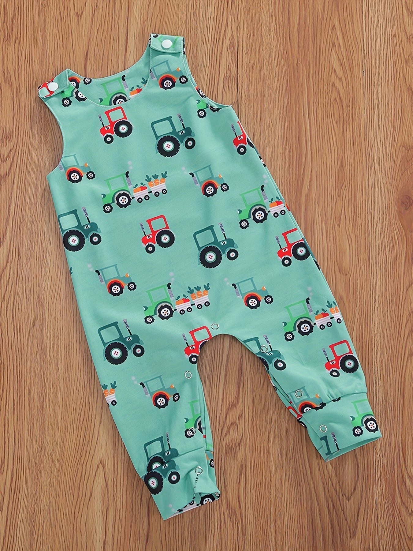 Baby Boys Cartoon Sleeveless Romper Jumpsuit