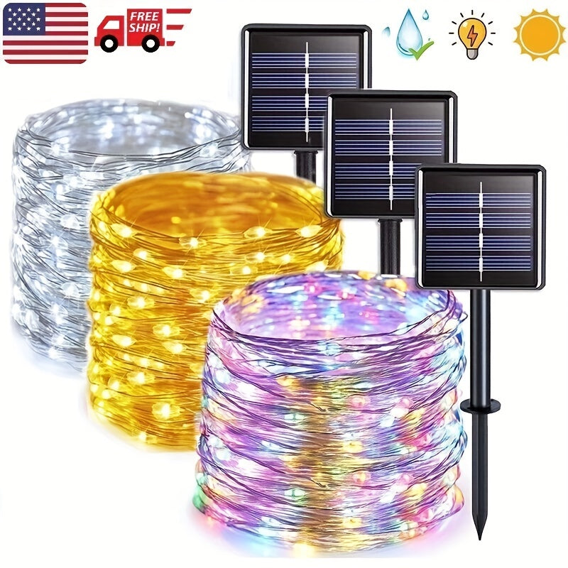 Outdoor Solar String Lights Waterproof Christmas Tree Light Lamp Garden 100 LED