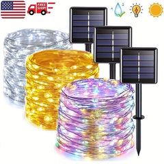 Outdoor Solar String Lights Waterproof Christmas Tree Light Lamp Garden 100 LED