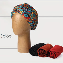Satin Bonnet Sleep Cap Adjustable Knotted Turban Hat for Curly Hair