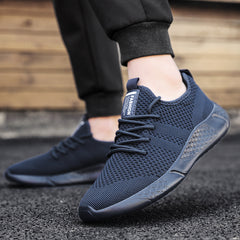 Men's Breathable Lace Up Casual Shoes Anti odor Running Sneakers