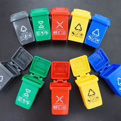 Mini Garbage Can Decorations - Trash and Car Set