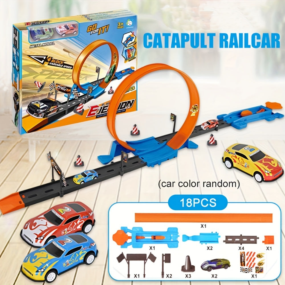 Metal Racing Car Track Toy Set - Endless Racing Fun!