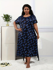 Butterfly Print Casual Loungewear Dress