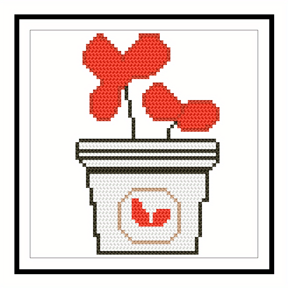 DIY Plant Cross Stitch Kit for Home Decoration