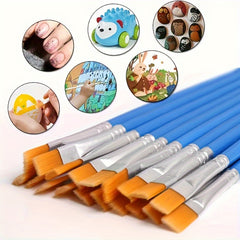 20pcs Nylon Artist Paintbrush Set with 60 Dye Boxes Wooden Handle Drawing Tools
