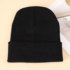 Heart Rhinestone Beanie Hat Winter Soft Knit Warm Skull Cap