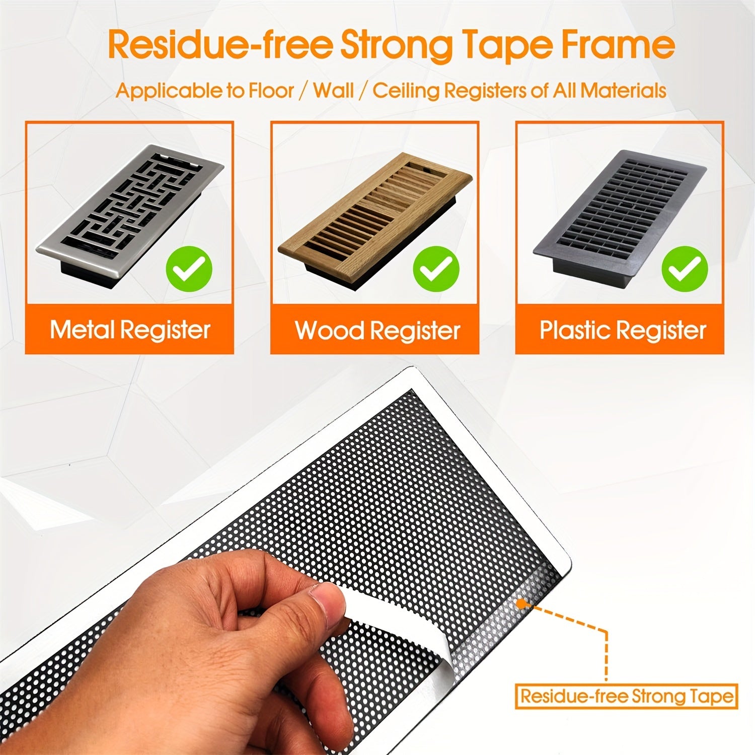 4pcs Floor Vent Covers Anti Insect Clogging Mesh Screen Filters