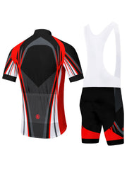 Men's Cycling Suit Quick Drying Short Sleeve Jersey Bib Shorts Set