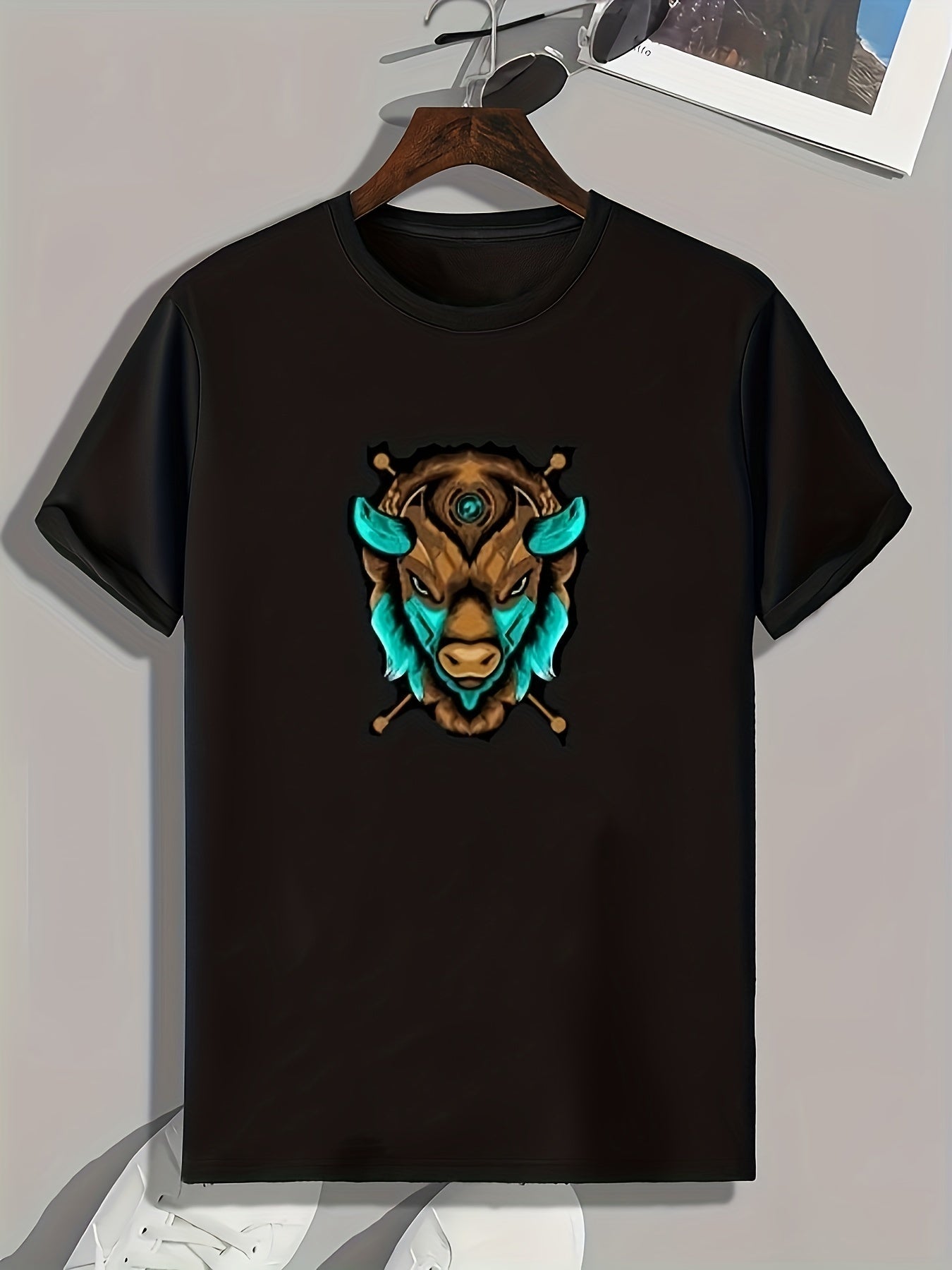 Animal Pattern Print Men's Sports T-shirt