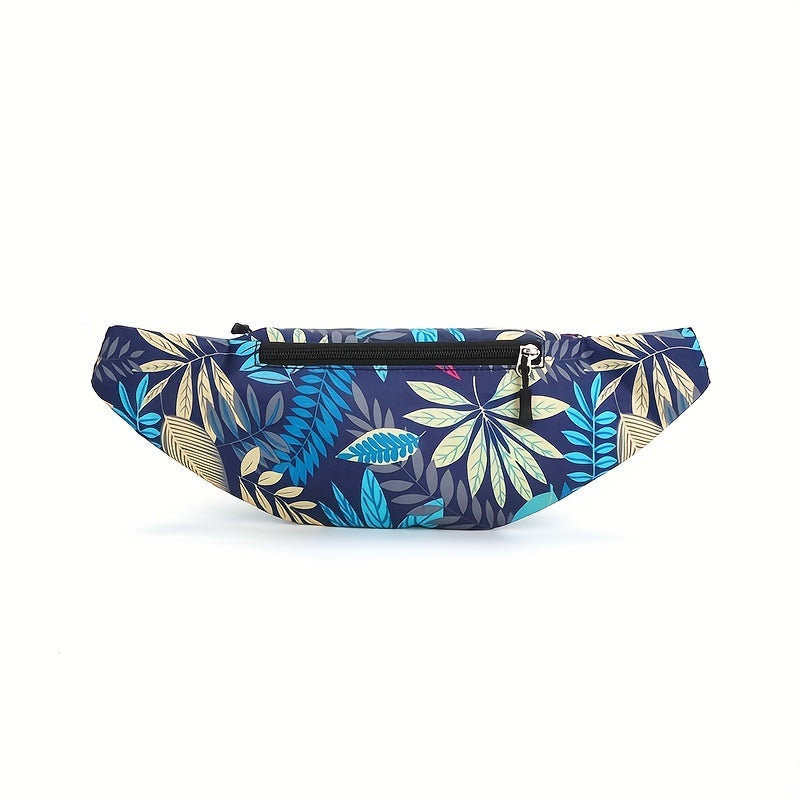 Summer Leather Print Waist Bag Casual Nylon Crossbody Bag Fanny Pack