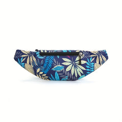 Summer Leather Print Waist Bag Casual Nylon Crossbody Bag Fanny Pack