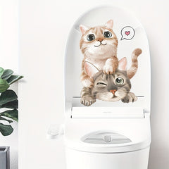 Cartoon Cat Kids Wall Stickers - Home Decor Self-Adhesive Decals