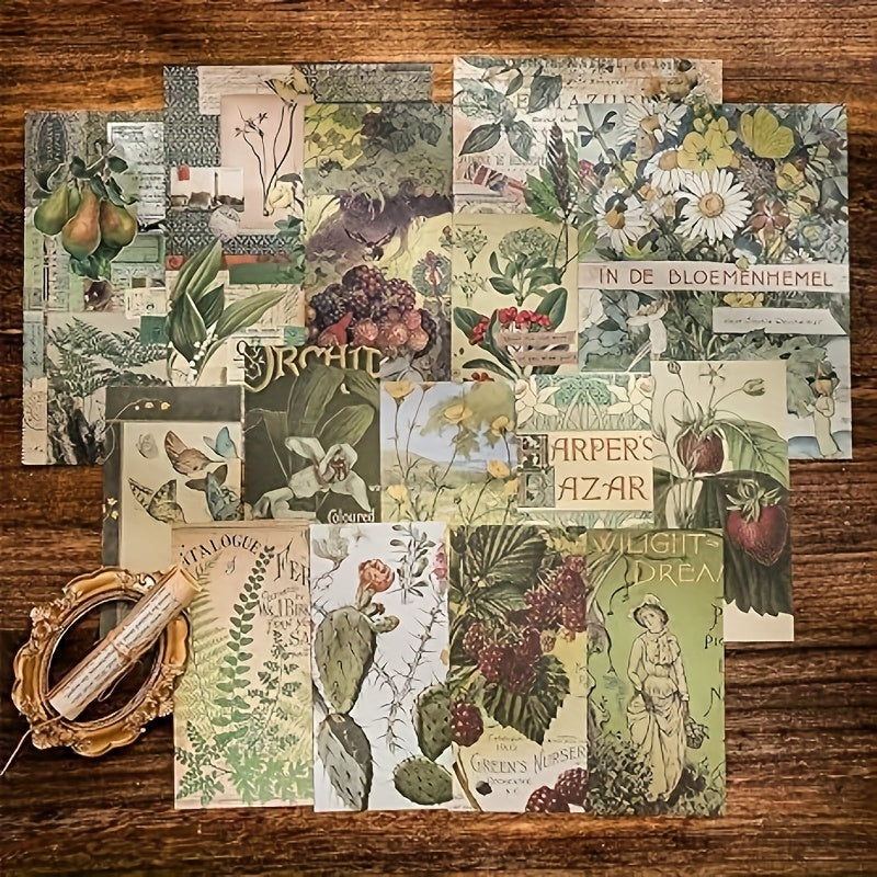 Scrapbooking Supplies Kit Retro Plant Fantasy Style DIY 15.24x10.16 cm