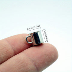 1pc Dollhouse Alloy Mug Realistic Metal Coffee Cup Mixed Colors Accessory