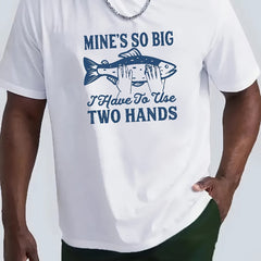 Men's Fish Graphic T shirt Casual Stretch Tee for Summer