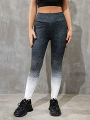 Ombre Print Wideband Leggings for Women - Ideal for Fitness and Running