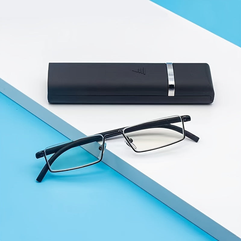 Half Frame Reading Glasses with Pen Holder Box