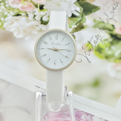 Minimalist Unisex Wristwatch Golden Hands Strap Quartz Movement