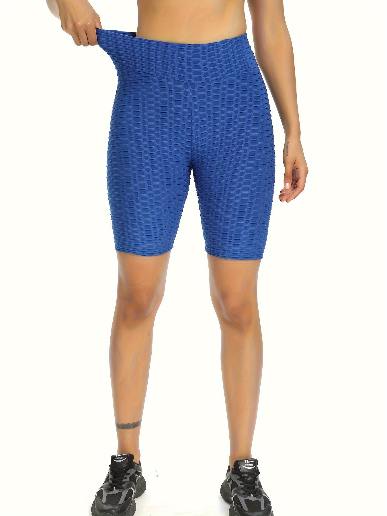 Honeycomb Yoga Sports Shorts High Stretch Fitness Running Shorts